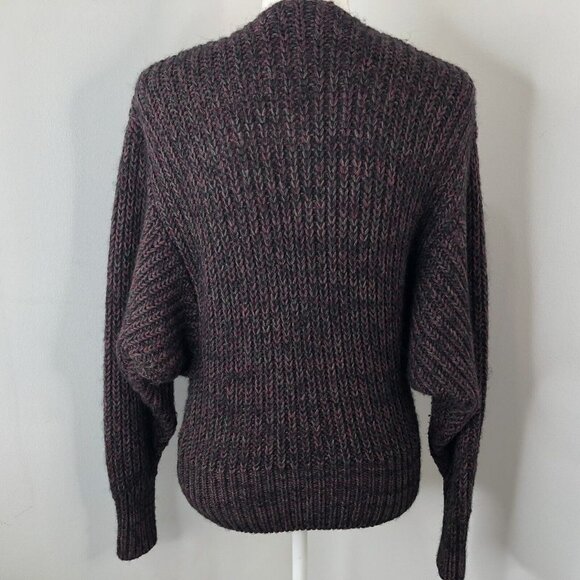 Vtg PGE Womens Cardigan Sz M Wool Mohair Chunky Sweater Open Top Button Bottom - Picture 5 of 12